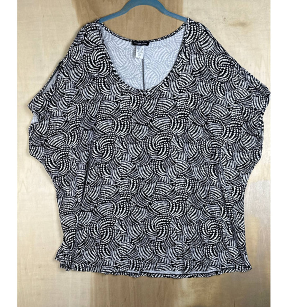 Always A-Line Hawaii Top Womens 1X Cold Shoulder Made‎ In Hawaii